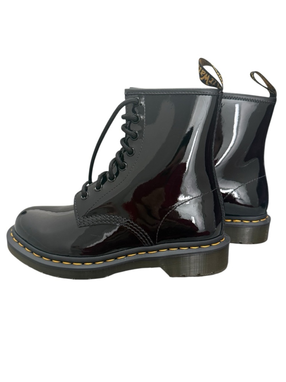 New! Dr. Martens Black Patent Lace-Up Boots Size 7